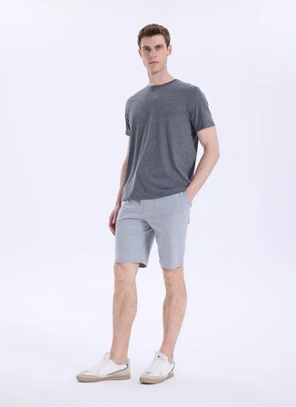 Limon Gri Erkek Sweat Şort L6SM-SRT9523