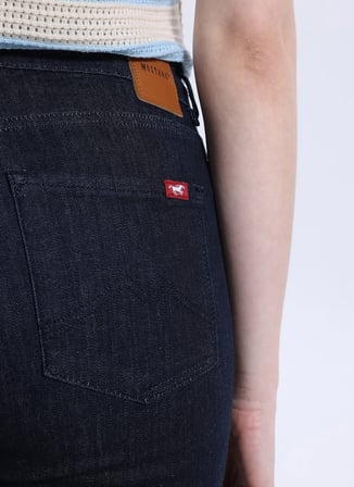 Mustang Yüksek Bel Düz Paça Straight Mavi Kadın Denim Pantolon CROSBY STRAIGHT-1312