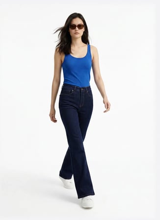 Limon Lacivert Kadın Denim Pantolon L6SL-PNT9057
