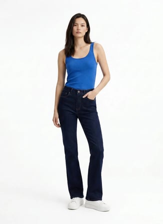 Limon Lacivert Kadın Denim Pantolon L6SL-PNT9057