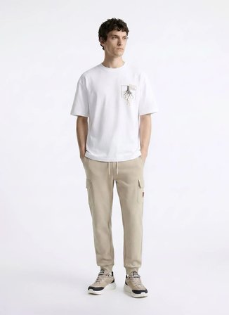 Discovery Expedition Beyaz Erkek T-Shirt D6SU-TST3101