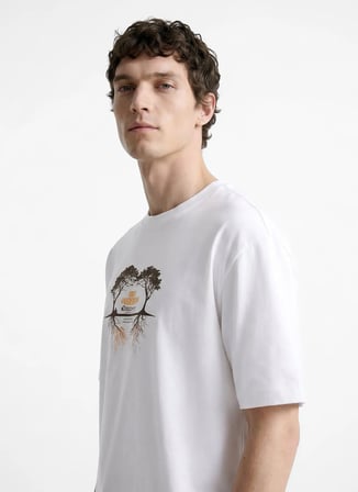 Discovery Expedition Beyaz Erkek T-Shirt D6SU-TST3100