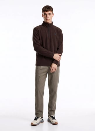 Discovery Expedition D5WM-SWT3300 Kahverengi Erkek Polar Sweatshırt
