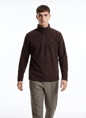 Discovery Expedition D5WM-SWT3300 Kahverengi Erkek Polar Sweatshırt
