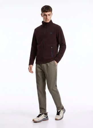 Discovery Expedition D5WM-SWT3301 Kahverengi Erkek Polar Sweatshırt