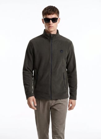 Discovery Expedition D5WM-SWT3301 Haki Erkek Polar Sweatshırt