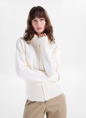 Fabrika Ekru Kadın Regular Fit Hırka F6WL-HRK0003