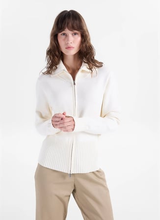 Fabrika Ekru Kadın Regular Fit Hırka F6WL-HRK0003