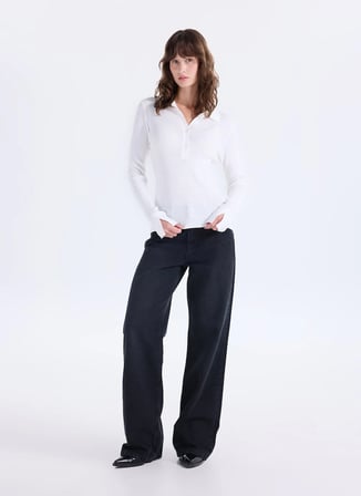Fabrika Beyaz Kadın Slim Fit Kazak F6WL-KZK0004