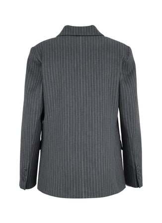 Fabrika Gri Kadın Çizgili Blazer F6WL-CKT0056