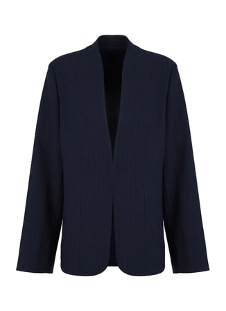 Fabrika Lacivert Kadın Çizgili Blazer F6WL-CKT0082
