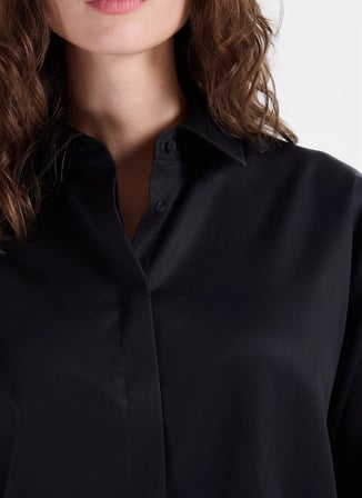Fabrika Siyah Kadın Loose Fit Gömlek F6WL-GML0124