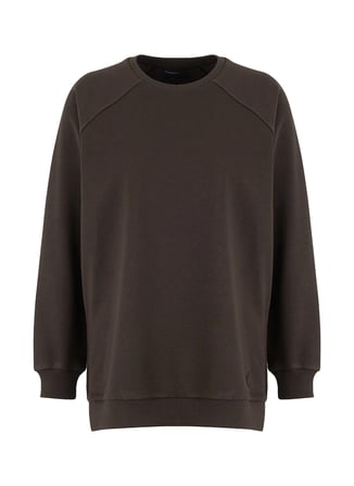 Fabrika Kahverengi Kadın Bisiklet Yaka Sweatshirt FALU-Y