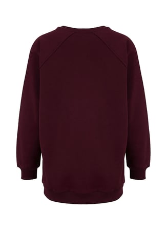 Fabrika Bordo Kadın Bisiklet Yaka Sweatshirt FALU-Y