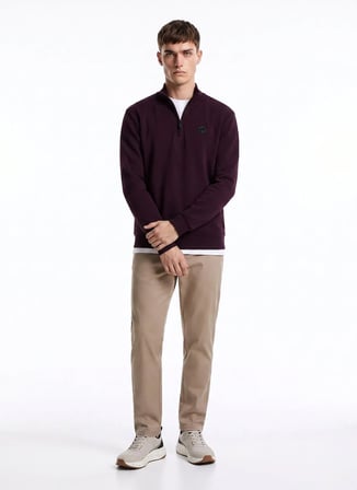 Discovery Expedition D5WM-SWT3941 Bordo Erkek Sweatshirt