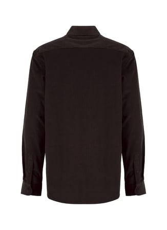 Fabrika Kahverengi Erkek Slim Fit Fitilli Gömlek F5WM-GML 2378 N