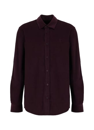 Fabrika Bordo Erkek Slim Fit Fitilli Gömlek F5WM-GML 2378 N