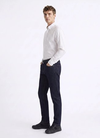 Fabrika Lacivert Erkek Slim Fit Denim Pantolon F6WM-PNT 2195