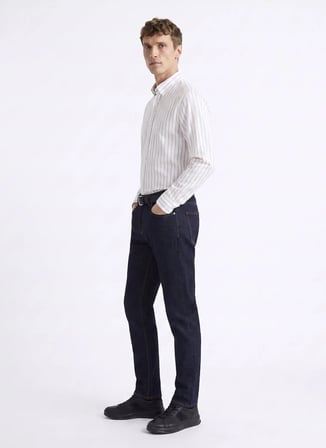 Fabrika Lacivert Erkek Slim Fit Denim Pantolon F6WM-PNT 2195