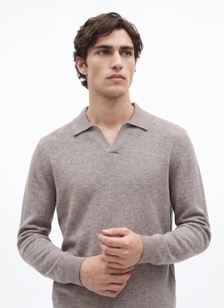 Fabrika Vizon Erkek Slim Fit Triko Polo Kazak F6WM-KZK 2023