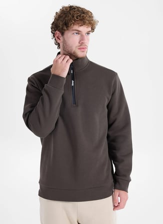 Jeep Kahverengi Erkek Relaxed Fit Sweatshirt C4WM-SWT4256