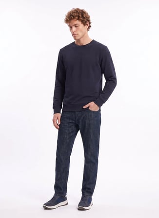 Jeep Siyah Erkek Bisiklet Yaka Relaxed Baskılı Sweatshirt J5WM-SWT7276