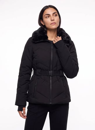 National Geographic Siyah Kadın Relaxed Kapitone Mont N6WL-MNT4535