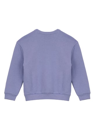 Barbie Lila Kız Çocuk Bisiklet Yaka Baskılı Sweatshirt BRB6WG-SWT6607