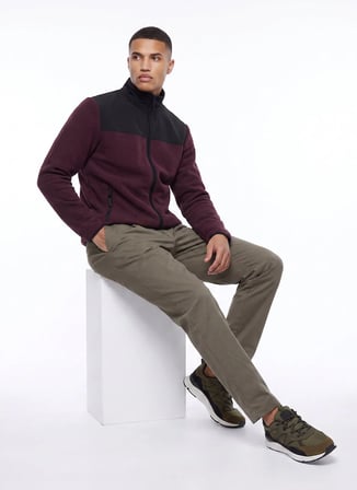 Discovery Expedition D6WM-SWT3746 Mor Dik Yaka Jakarlı Erkek Polar Sweatshırt