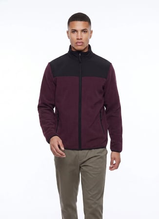 Discovery Expedition D6WM-SWT3746 Mor Dik Yaka Jakarlı Erkek Polar Sweatshırt