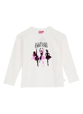 Barbie Ekru Kız Çocuk Baskılı Uzun Kollu T-Shirt BRB6WG-TST6699