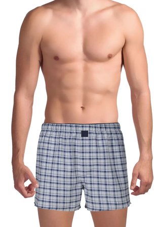The Don Lacivert - Gri Erkek Desenli Boxer TDNPOP124