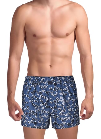 The Don Lacivert - Çok Renkli Erkek Desenli Boxer TDNPOP130
