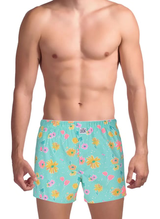 The Don Yeşil Erkek Desenli Boxer TDNPOP132