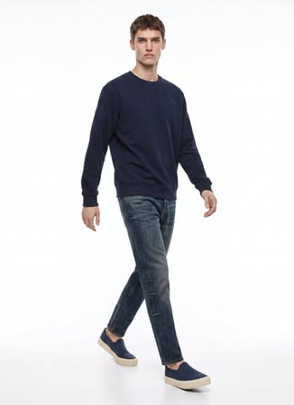 Mustang Lacivert Erkek Sweatshirt M4WM-SWT-1982