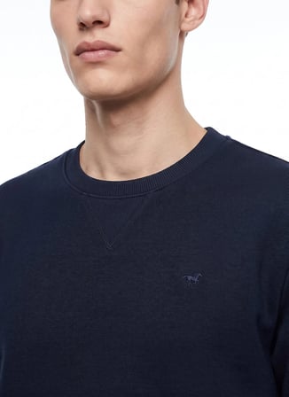 Mustang Lacivert Erkek Sweatshirt M4WM-SWT-1982