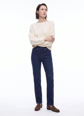 Mustang Lacivert Kadın Straight Denim Pantolon CROSBY STRAIGHT -1612