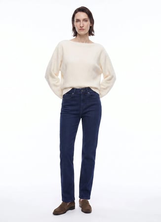 Mustang Lacivert Kadın Straight Denim Pantolon CROSBY STRAIGHT -1612