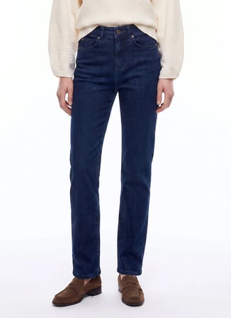 Mustang Lacivert Kadın Straight Denim Pantolon CROSBY STRAIGHT -1612