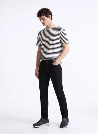 Jeep Siyah Erkek Slim Fit Denim Pantolon J6WM-PNT7388