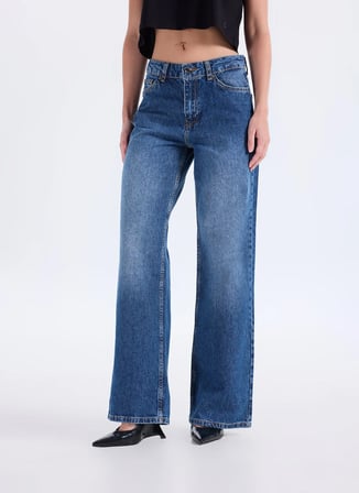 Fabrika Mavi Kadın Bol Kesim Denim Pantolon F6WL-PNT0116-2