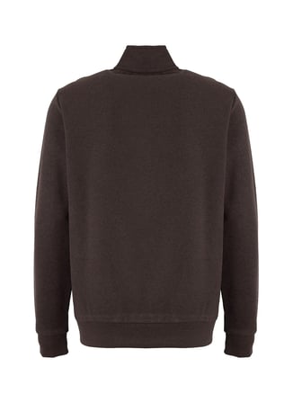 Mustang Kahverengi Erkek Fermuarlı Basic Nakışlı Sweatshirt M6WM-SWT1591