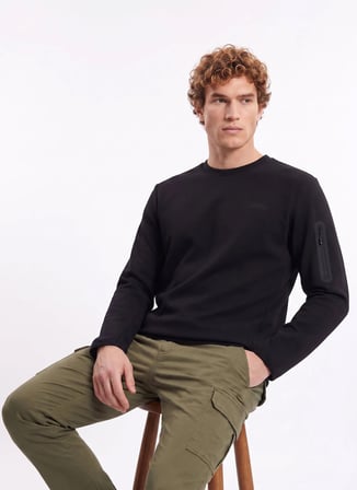 National Geographic Sweatshirt, S, Siyah