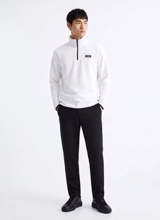 National Geographic Ekru Erkek Polar Sweatshırt N6WM-SWT4050