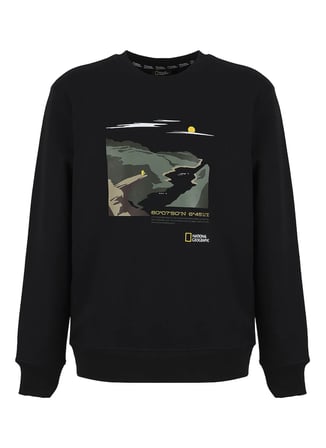 National Geographic Sweatshirt, S, Siyah