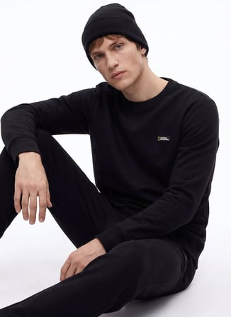 National Geographic Siyah Erkek Sweatshirt N6WM-SWT4054