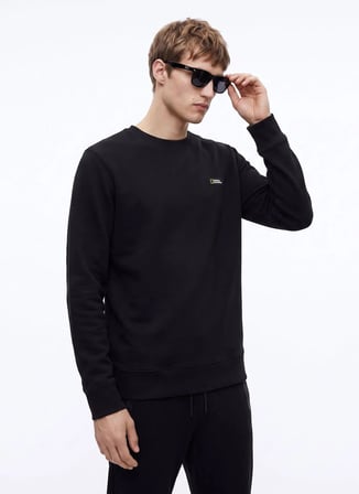 National Geographic Siyah Erkek Sweatshirt N6WM-SWT4054