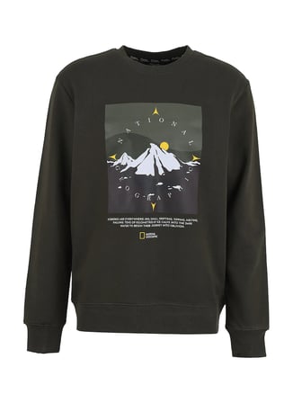 National Geographic Sweatshirt, S, Haki