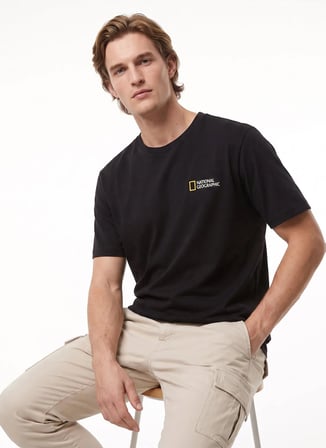 National Geographic Siyah Erkek T-Shirt N6WM-TST4055