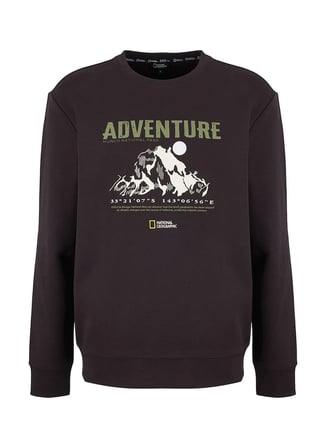 National Geographic Sweatshirt, S, Kahve